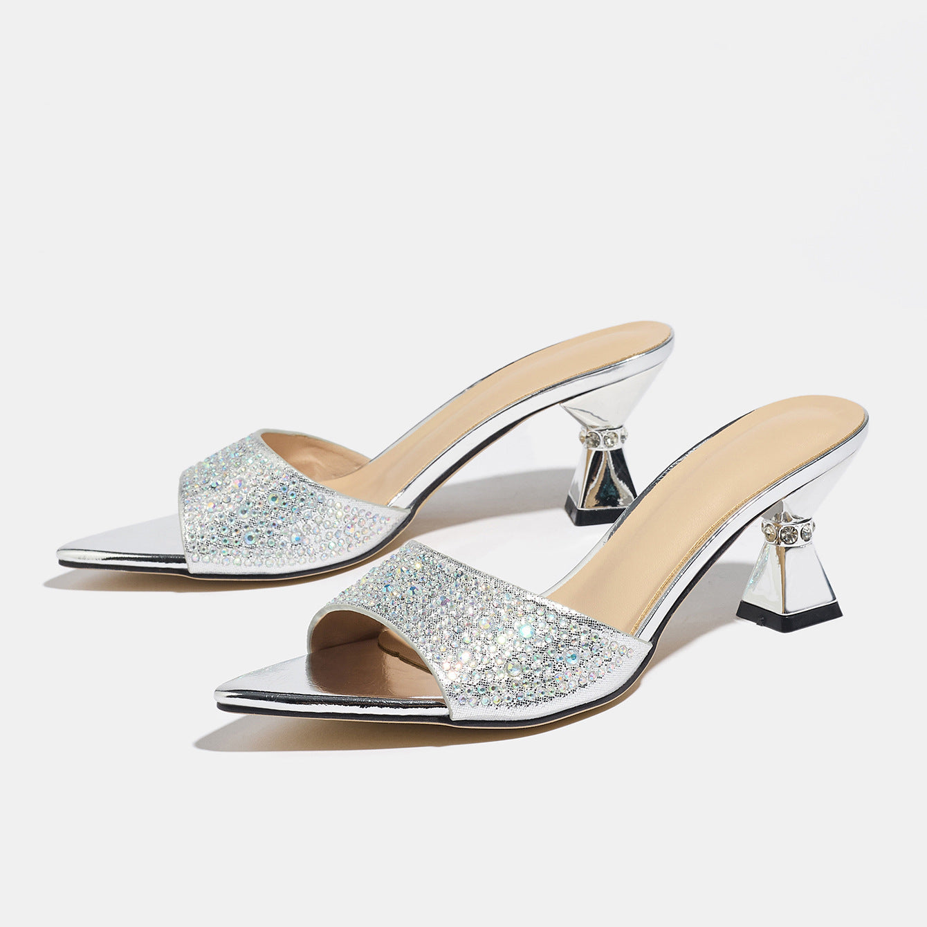 Rhinestone Mule Sandals