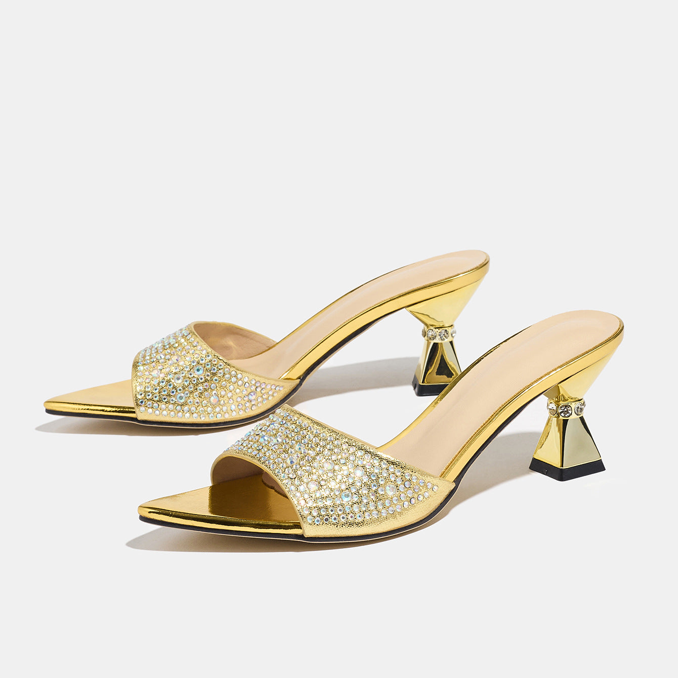 Rhinestone Mule Sandals