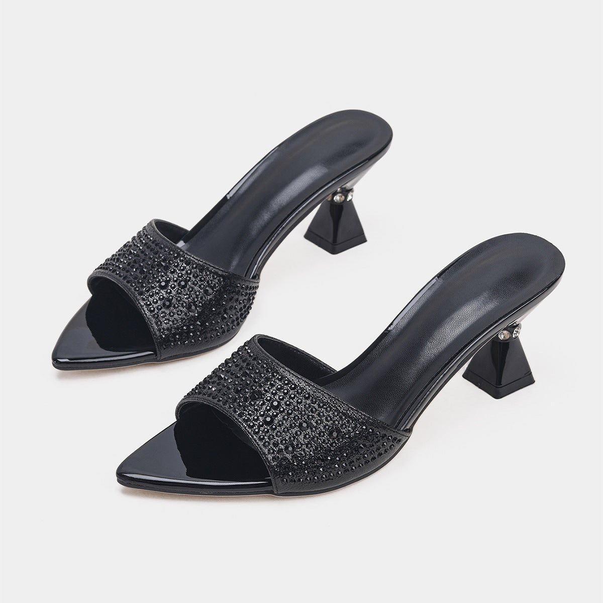 Rhinestone Mule Sandals