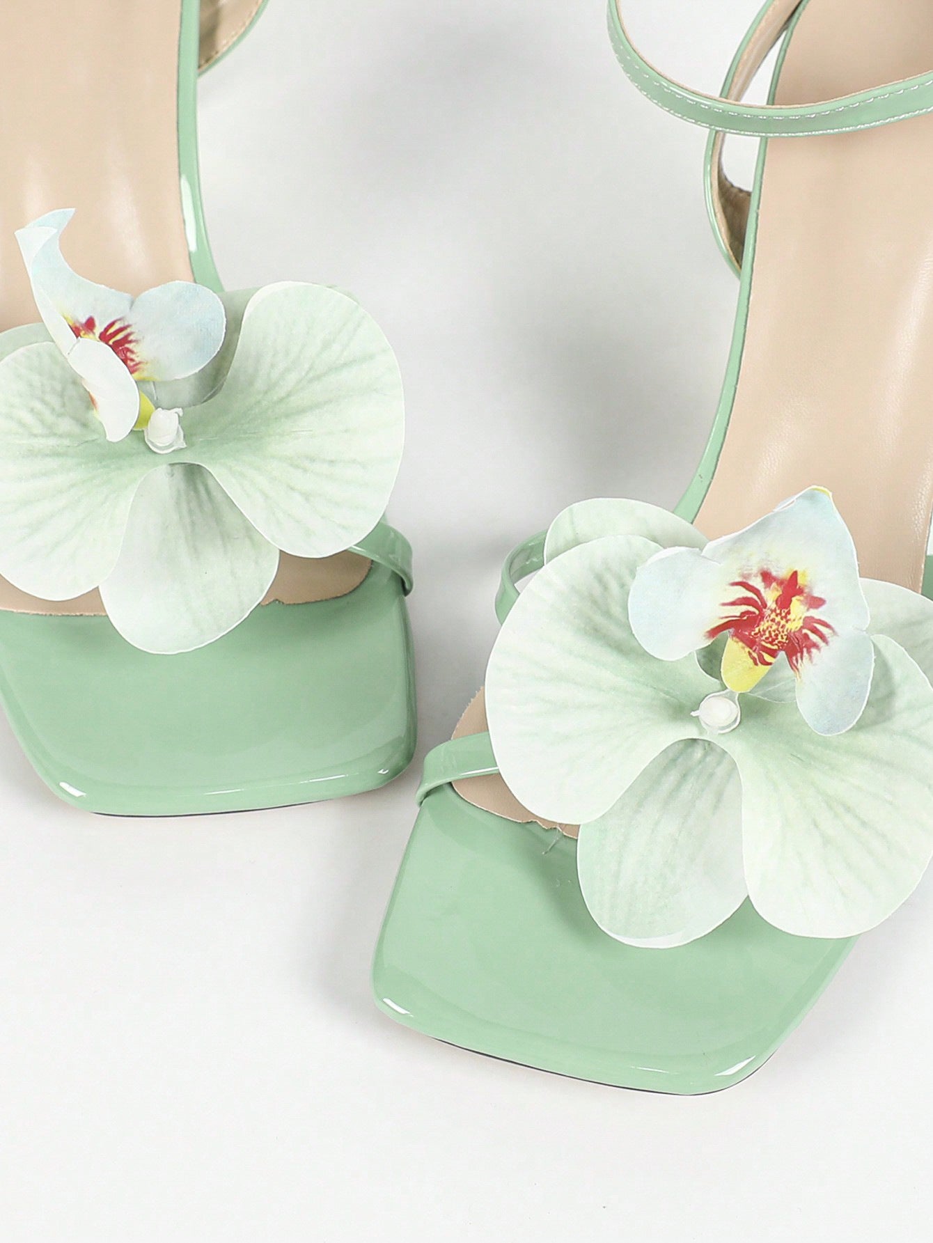 Orchid Embellished Sculptural Heel Sandals